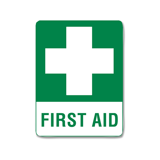 First Aid Sticker 10 x 14cm