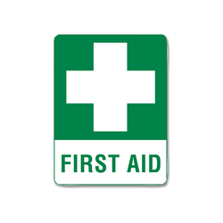 Small Metal First Aid Sign 30 x 22.5cm