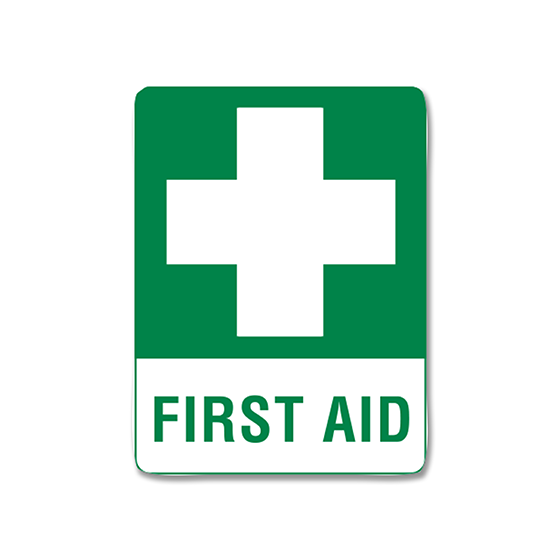 Small Poly First Aid Sign 30 x 22.5cm