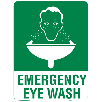 Small Metal Emergency Eyewash Sign 30 x 22.5cm