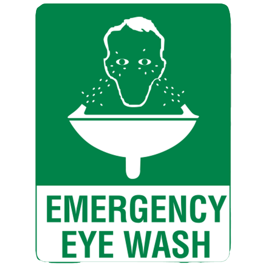 Small Metal Emergency Eyewash Sign 30 x 22.5cm