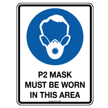 Poly P2 Mask Sign 30 x 22.5cm