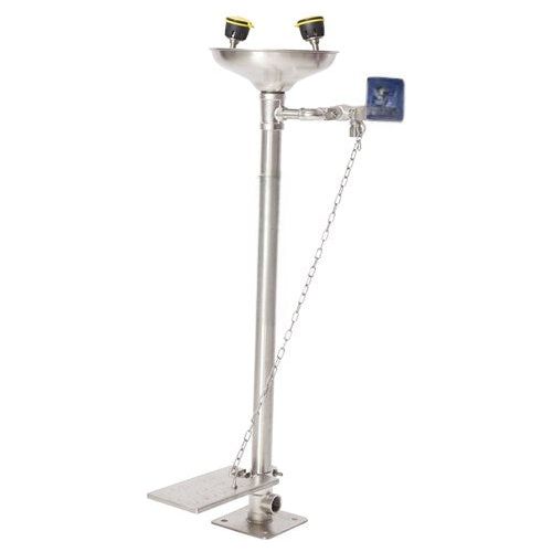 Pedestal Mounted With Eye Wash Nozzle With Bowl & Foot Treadle 210 kg