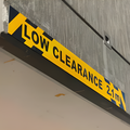 Low Height Clearance Aluminium Reflective Sign - 1.5m x 150mm 10.5 kg Clearance Height Sticker 3.5 HCS-3.5