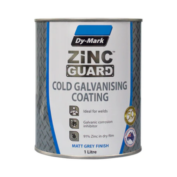 Zinc Guard Metal Protection Cold Coating Brush On — Matt Grey - 1L