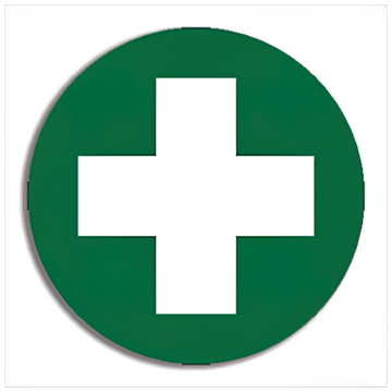 First Aid Cross Sticker 5 x 5cm Sheet/5