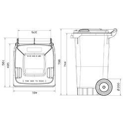 Wheelie Bin - 80L Capacity