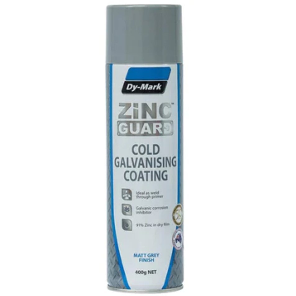 Dy-Mark Zinc Guard - Grey Cold Galvanising Coating Aerosol - 400g 1.75 kg