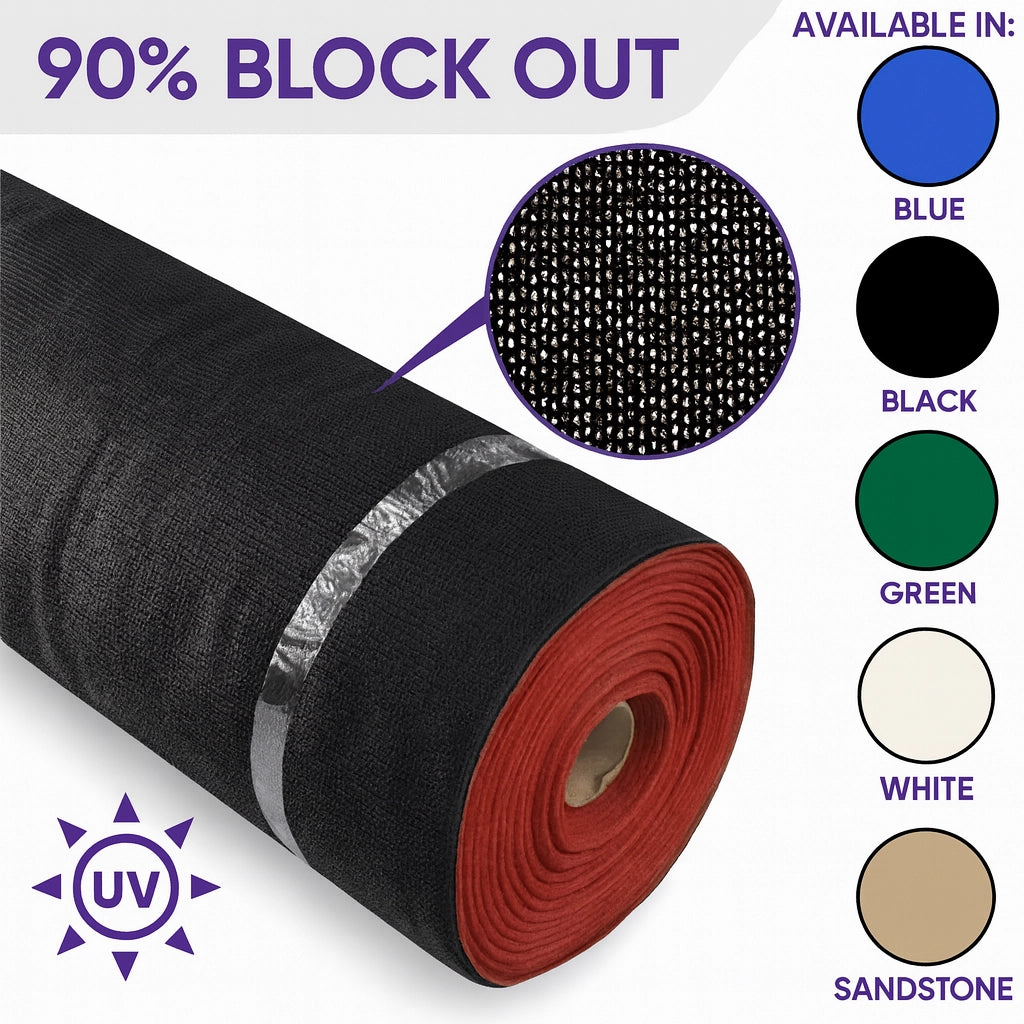 Premium Shade Cloth – 90% Blockout 50m x 1.83m