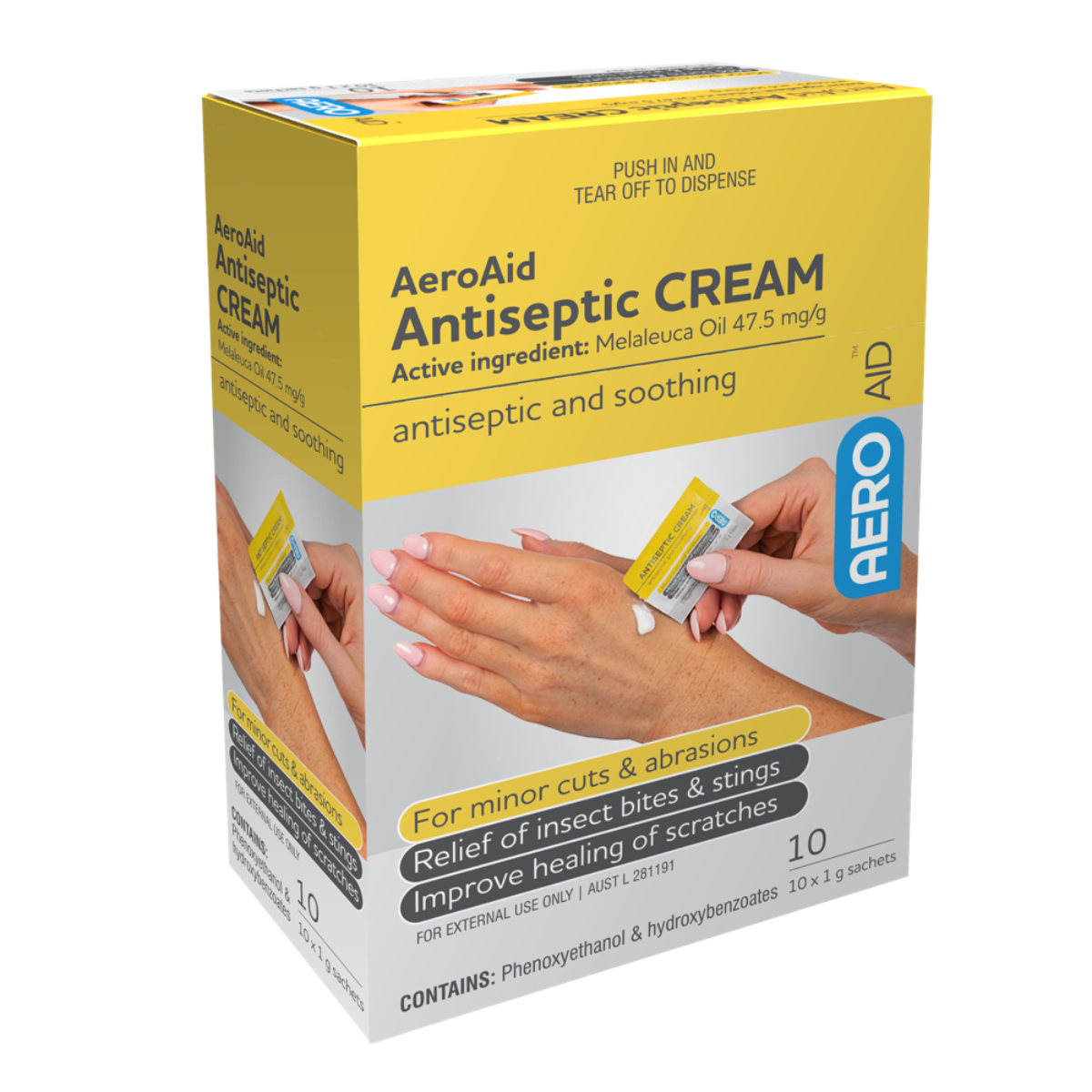 AEROAID Antiseptic Cream Sachet 1g Box/10