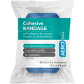 AEROBAN Blue Cohesive Bandage 10cm x 4.5M Wrap/12