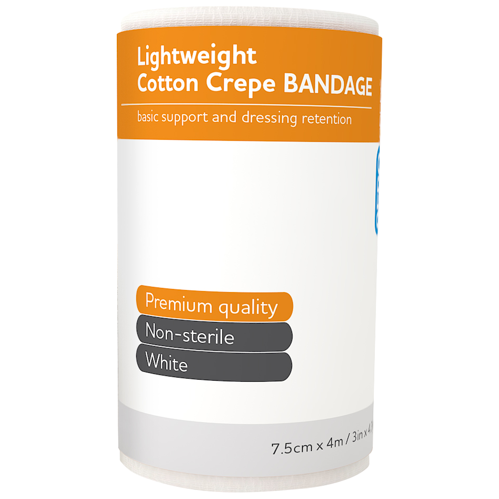 AEROCREPE Light Cotton Crepe Bandage 7.5cm x 4M Wrap/12