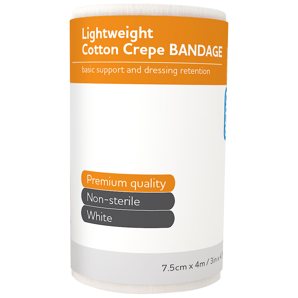 AEROCREPE Light Cotton Crepe Bandage 7.5cm x 4M Wrap/12