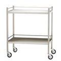 Medium Stainless Steel Trolley with Rails 80 x 50 x 97cm