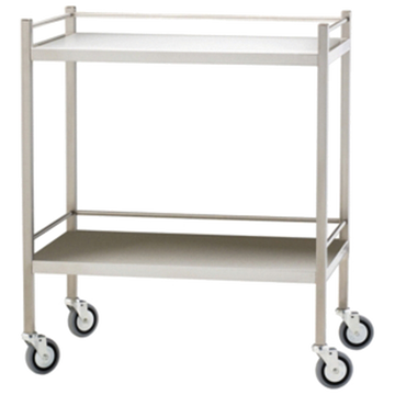 Large Stainless Steel Trolley with Rails 110 x 50 x 97cm