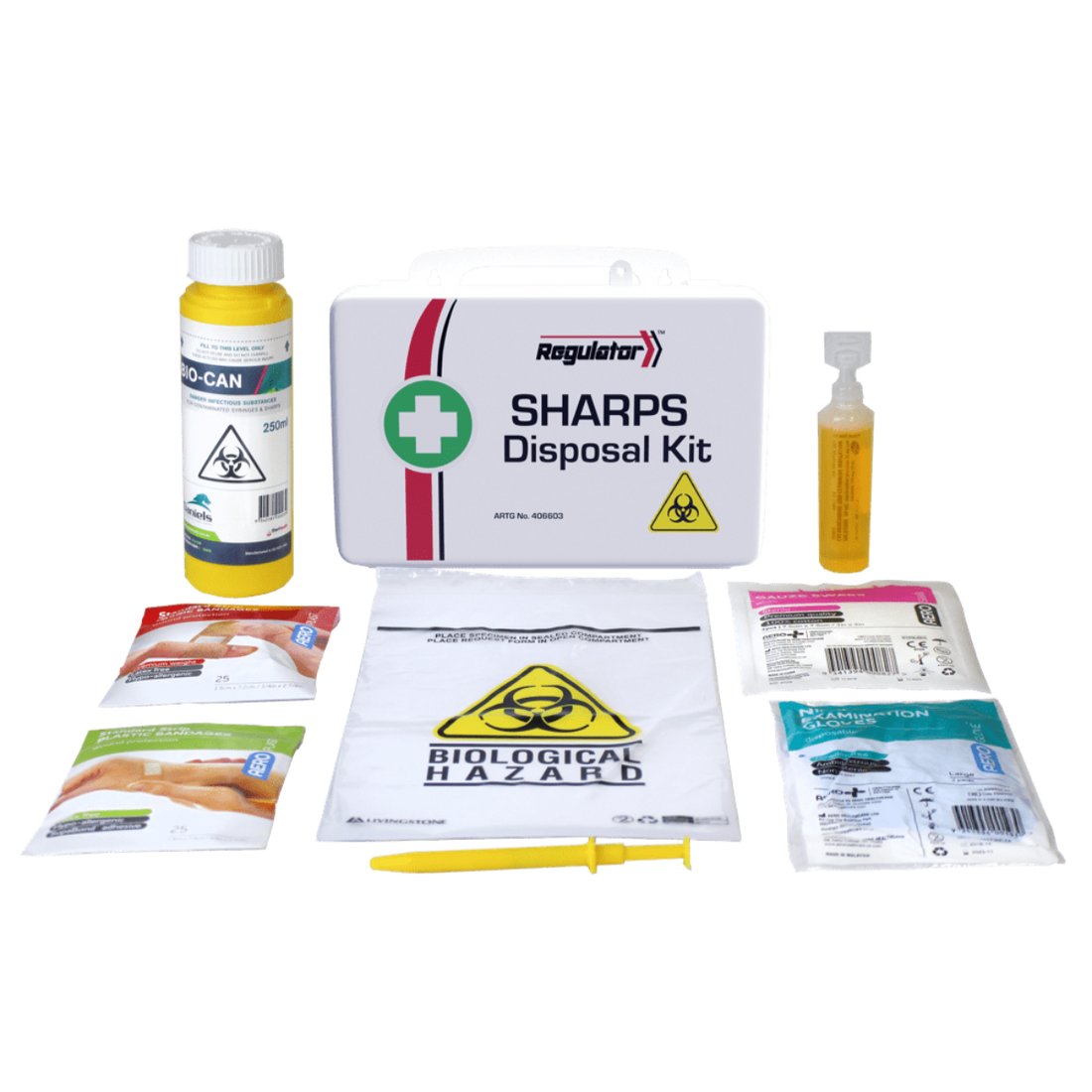 REGULATOR Sharps Disposal Kit 21 x 7.5 x 13cm