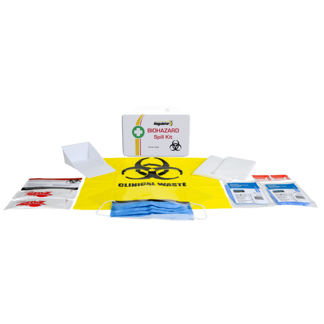 REGULATOR Biohazard Plastic Spill Kit 13 x 21 x 7.5cm