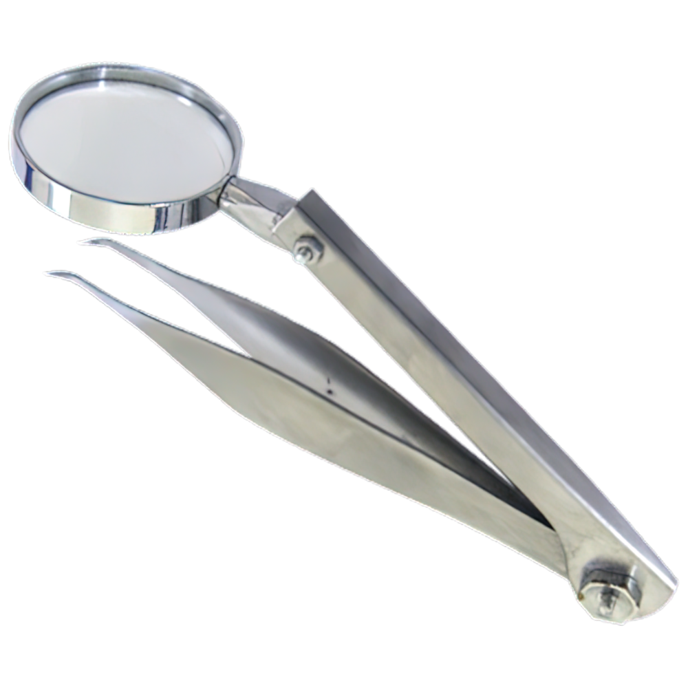 AEROINSTRUMENT Stainless Steel Magnifying Glass Forceps 11cm