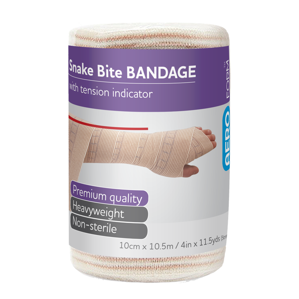 AEROFORM Snake Bite Bandage with Indicator 10cm x 10.5M Wrap/12