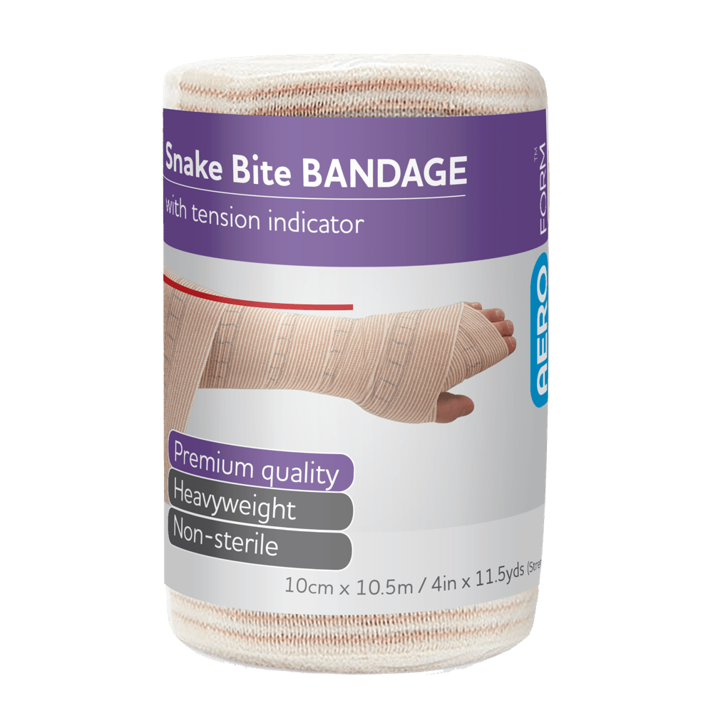 AEROFORM Snake Bite Bandage with Indicator 10cm x 10.5M Wrap/12