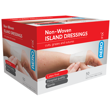 AEROFIX Non-Woven Island Dressing 5 x 7.5cm Box/50