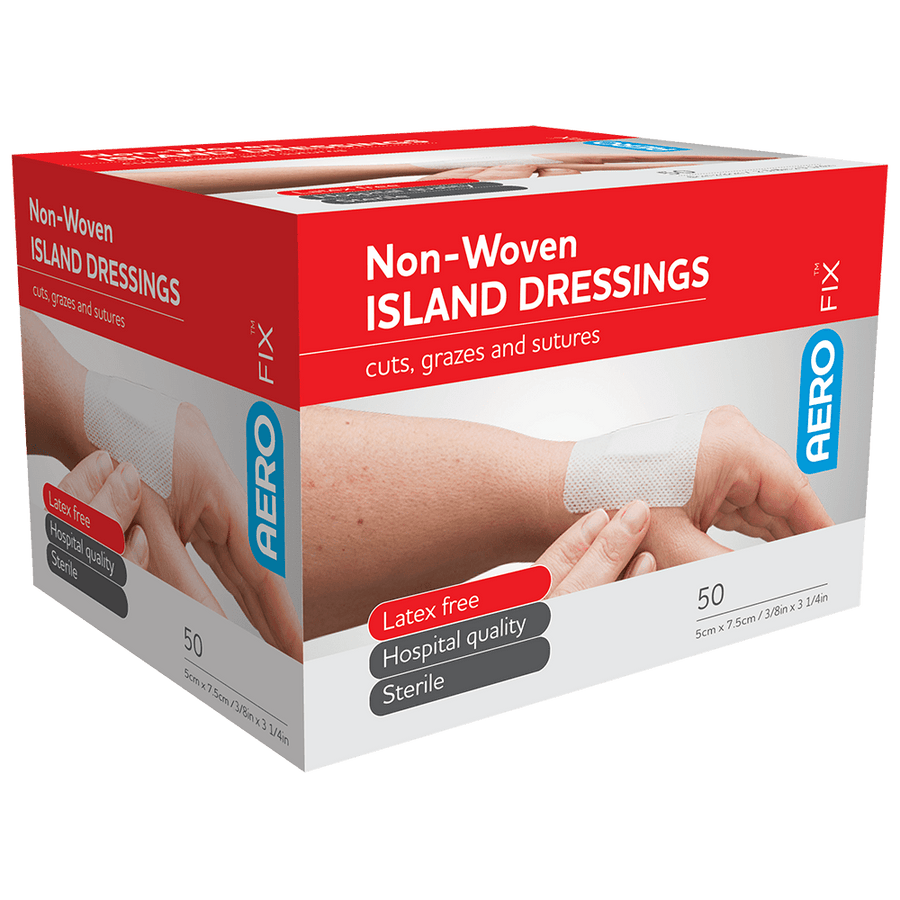 AEROFIX Non-Woven Island Dressing 5 x 7.5cm Box/50