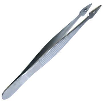 AEROINSTRUMENT Stainless Steel Fine Forceps with Pin 13cm