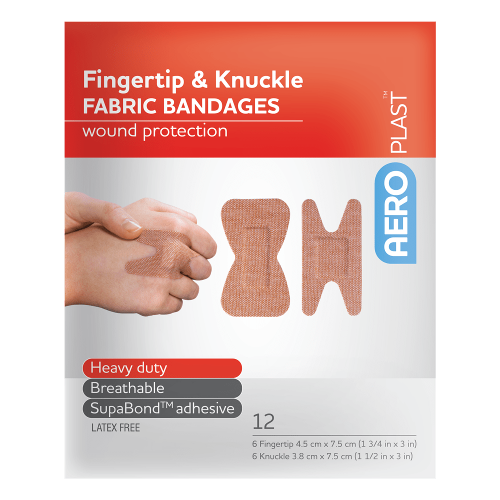 AEROPLAST Premium Fabric Fingertip & Knuckle Dressings Env/12