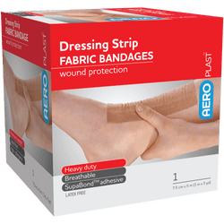 AEROPLAST Premium Fabric Dressing Strip 7.5cm x 5M