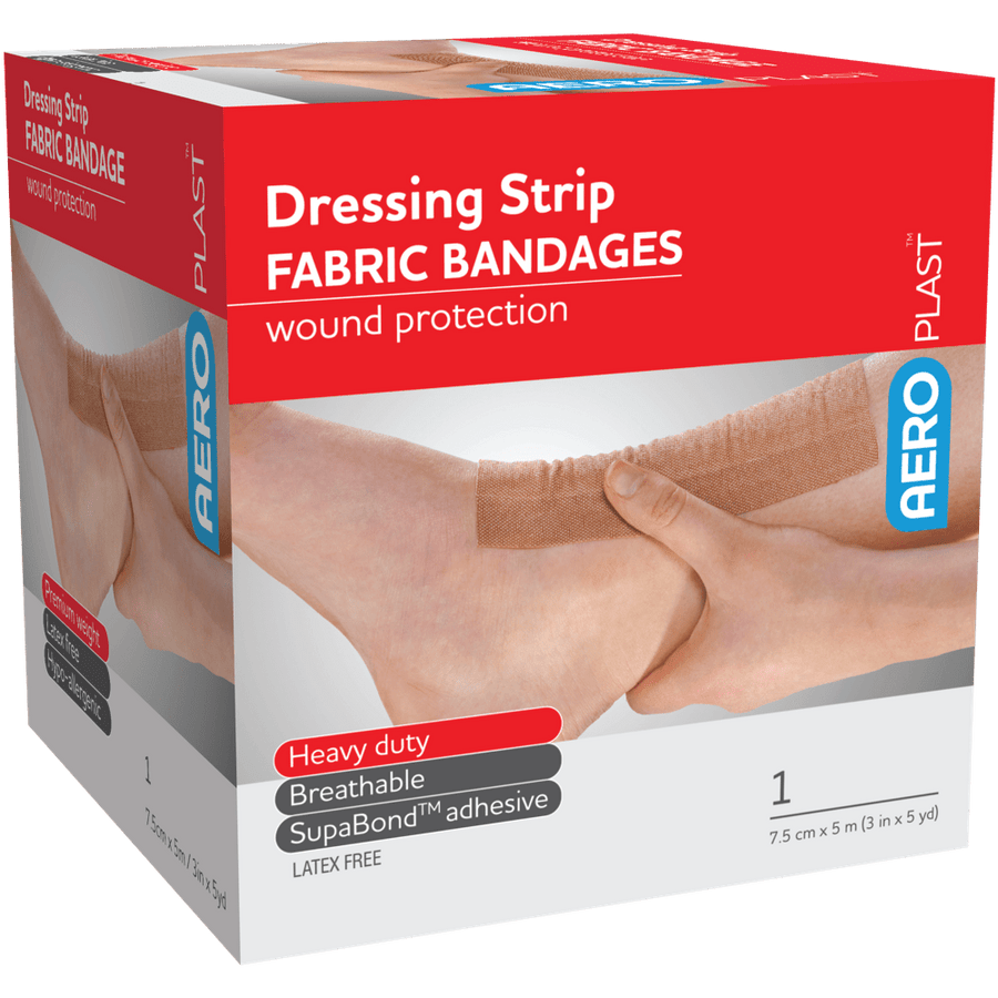 AEROPLAST Premium Fabric Dressing Strip 7.5cm x 5M