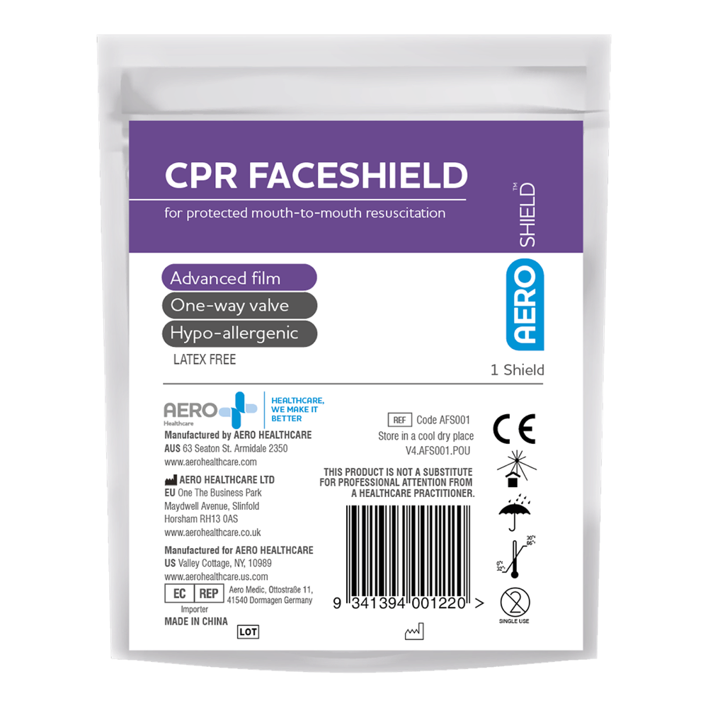 AEROSHIELD Disposable Face Shield with one-way valve