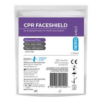 AEROSHIELD Disposable Face Shield with one-way valve