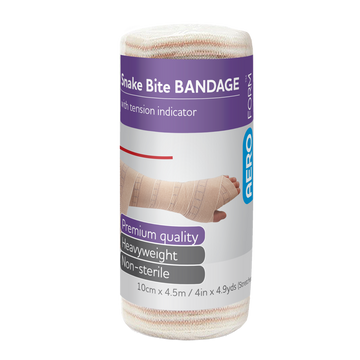 AEROFORM Short Snake Bite Bandage with Indicator 10cm x 4.5M Wrap/12