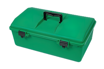 AEROCASE Green Plastic Tacklebox with 1 Liftout Tray 30 x 46.5 x 18cm