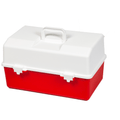 AEROCASE Red and White Plastic Tacklebox with 2 Tray Cantilever 16 x 33 x 19cm