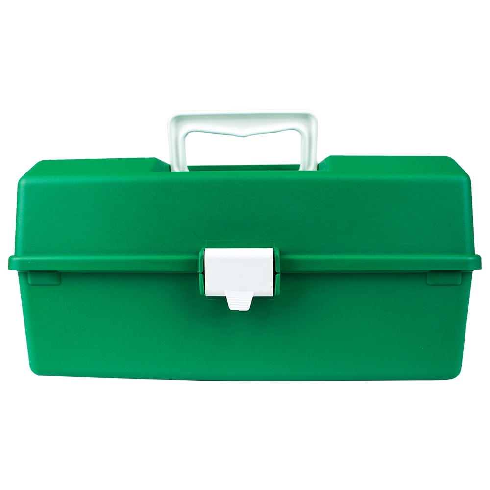 AEROCASE Green Plastic Tacklebox with 1 Tray 16 x 33 x 19cm