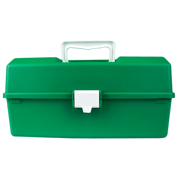 AEROCASE Green Plastic Tacklebox with 1 Tray 16 x 33 x 19cm