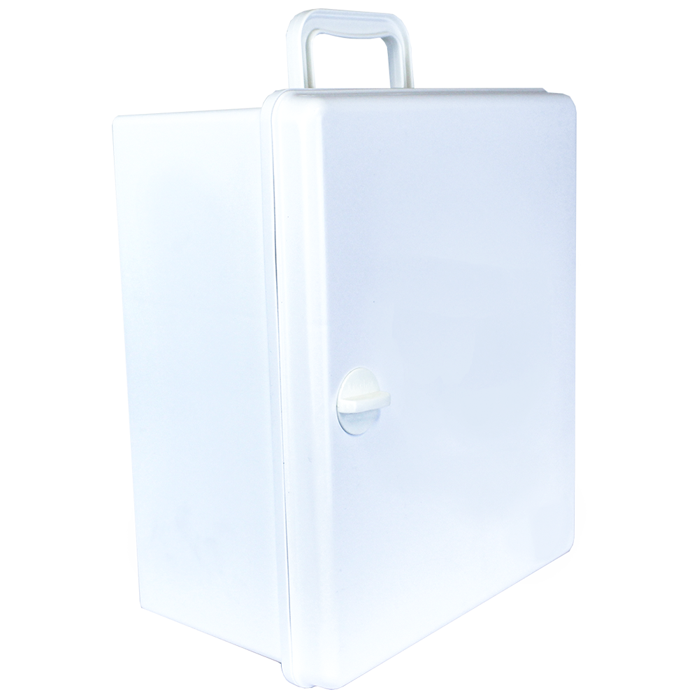 AEROCASE Large White Plastic Cabinet with Knob Closure 32 x 37 x 18cm