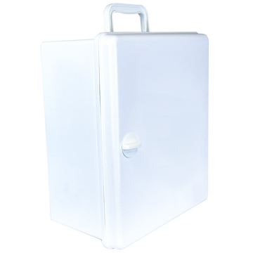 AEROCASE Large White Plastic Cabinet with Knob Closure 32 x 37 x 18cm