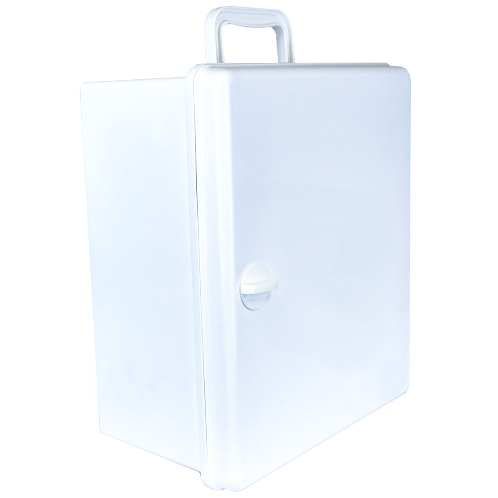 AEROCASE Large White Plastic Cabinet with Knob Closure 32 x 37 x 18cm