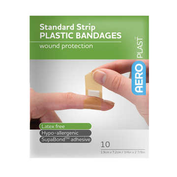 AEROPLAST Plastic Standard Strip 7.2 x 1.9cm Env/10