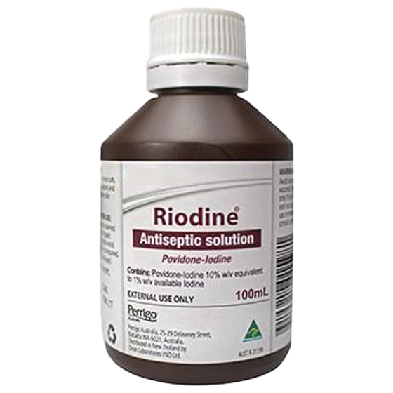 RIODINE 10% Povidone Iodine Solution 100ml