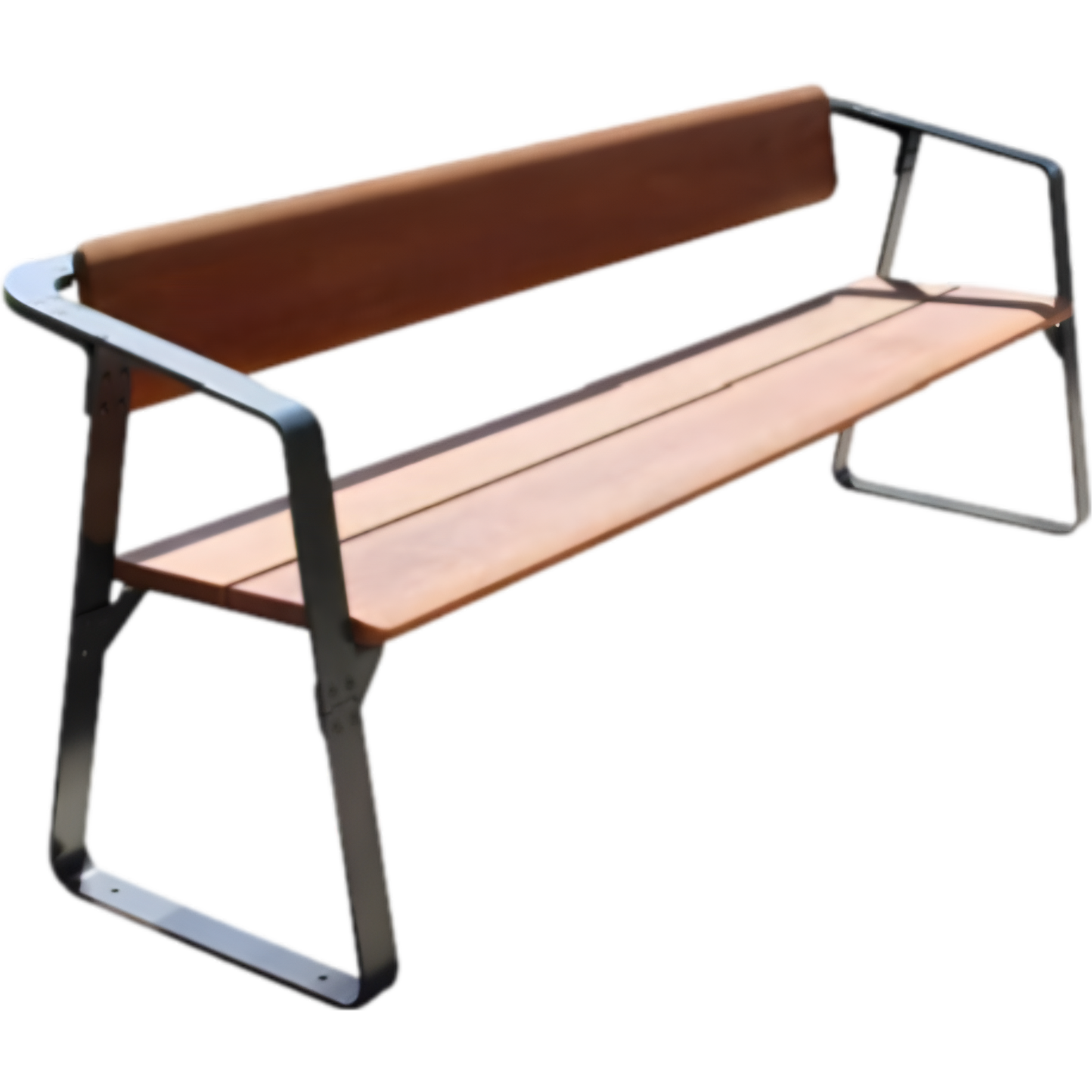 Ribbon Bench Seat with Backrest 210 kg