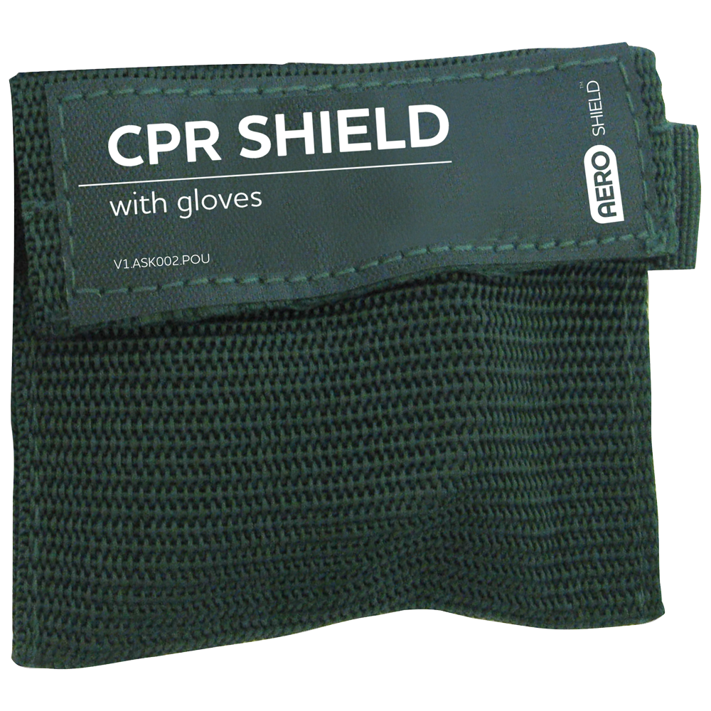 AEROSHIELD Key Ring CPR Face Shield + Gloves