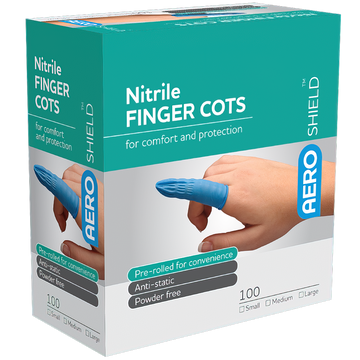 AEROSHIELD X-Large Nitrile Finger Cots Box/100