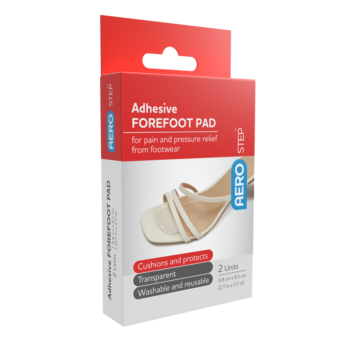 AEROSTEP™ Adhesive Forefoot Pad 68 x 93mm box/2 Box/2