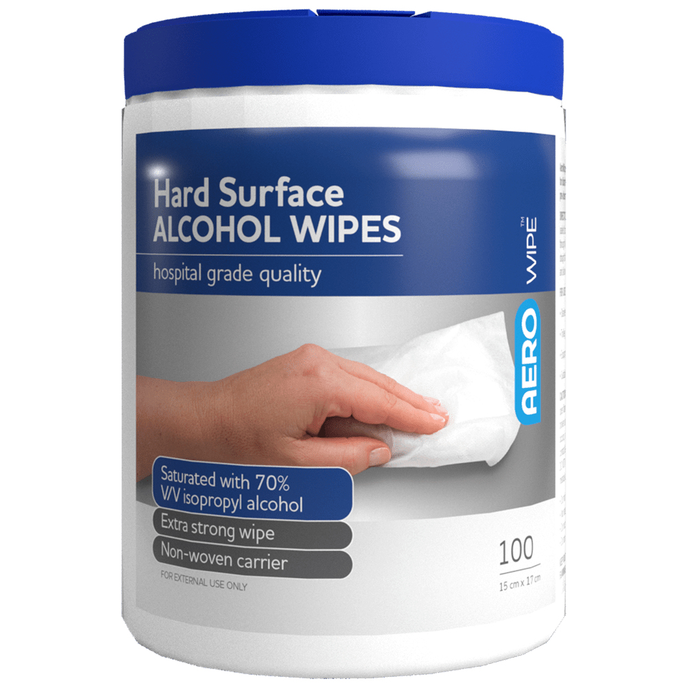 AEROWIPE 70% Isopropyl Alcohol Hard Surface Wipes (DG) Tub/100