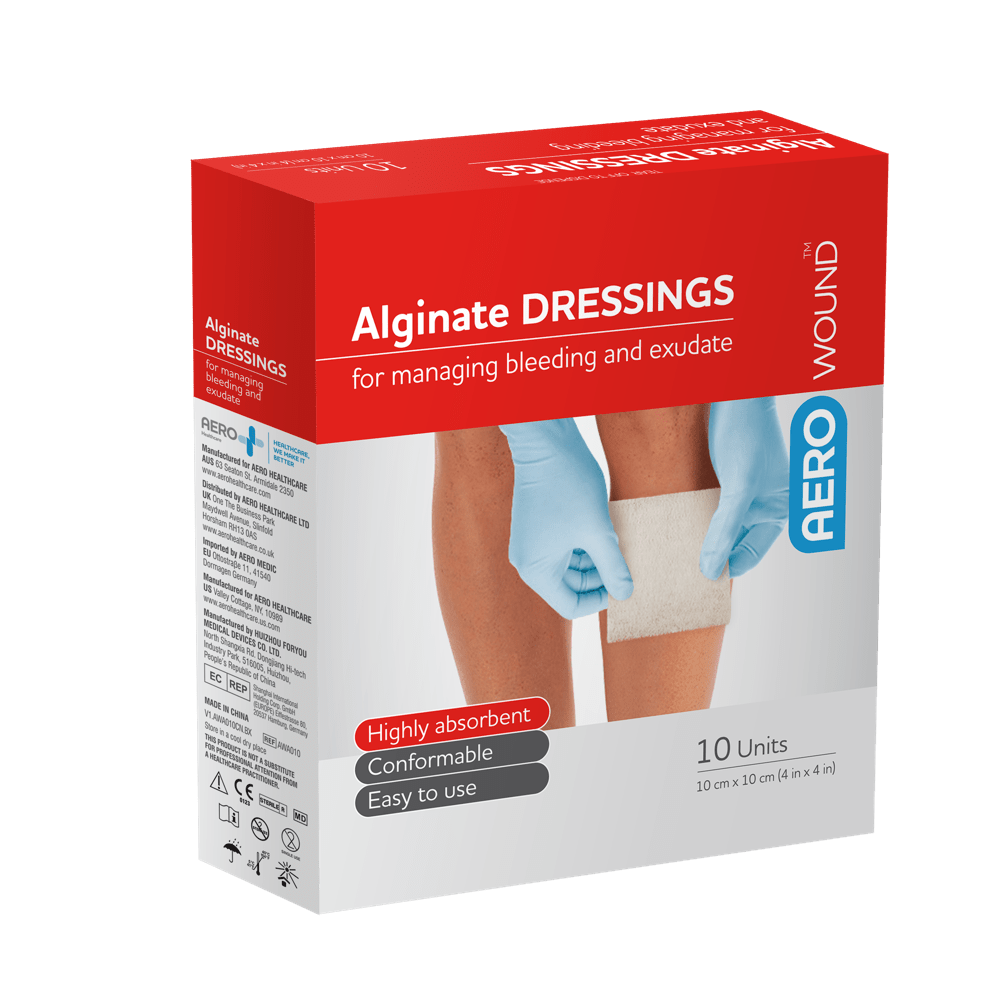 AEROWOUND Alginate Dressing 10 x 10cm Box/10