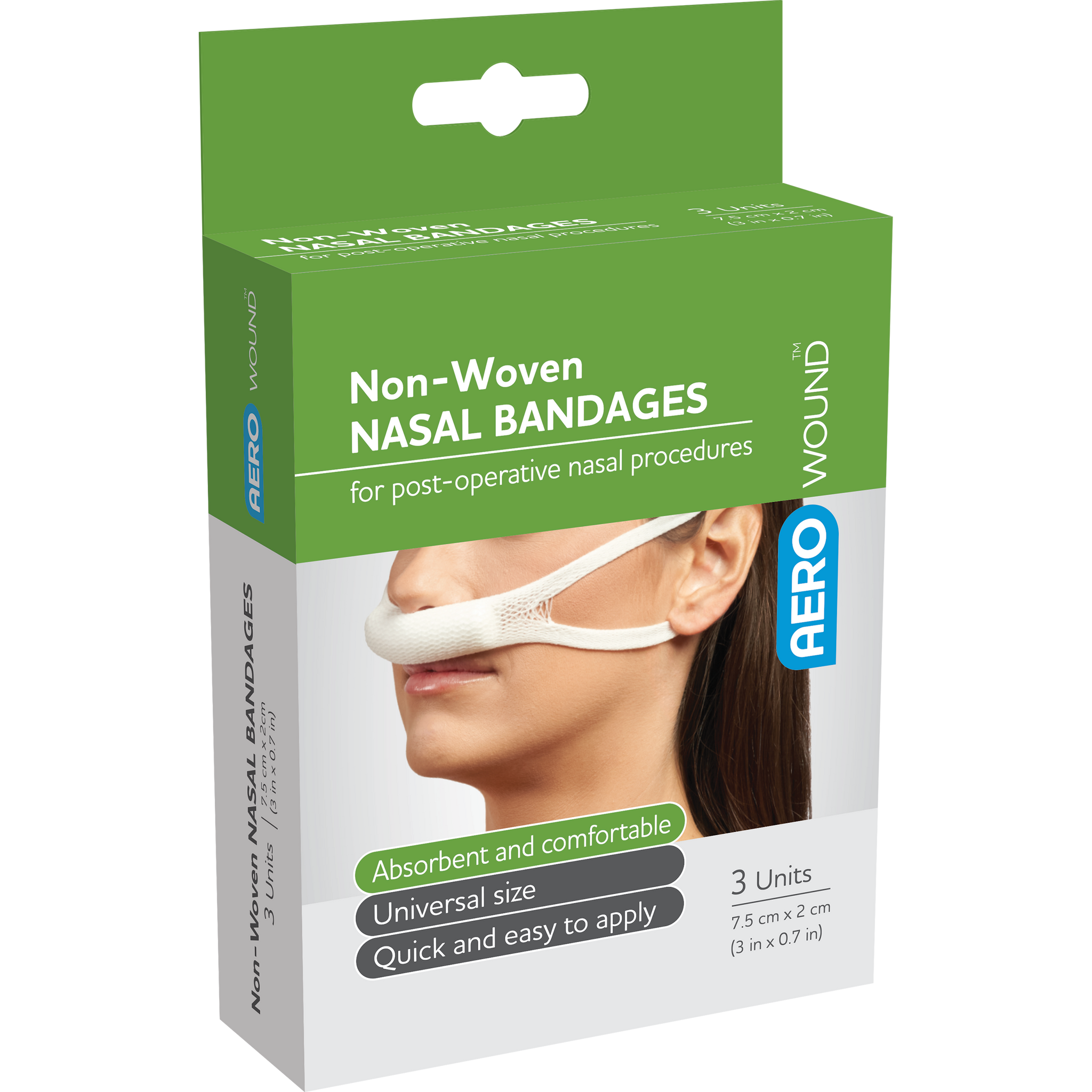 AeroWound Nasal Sling Bandage Box/3