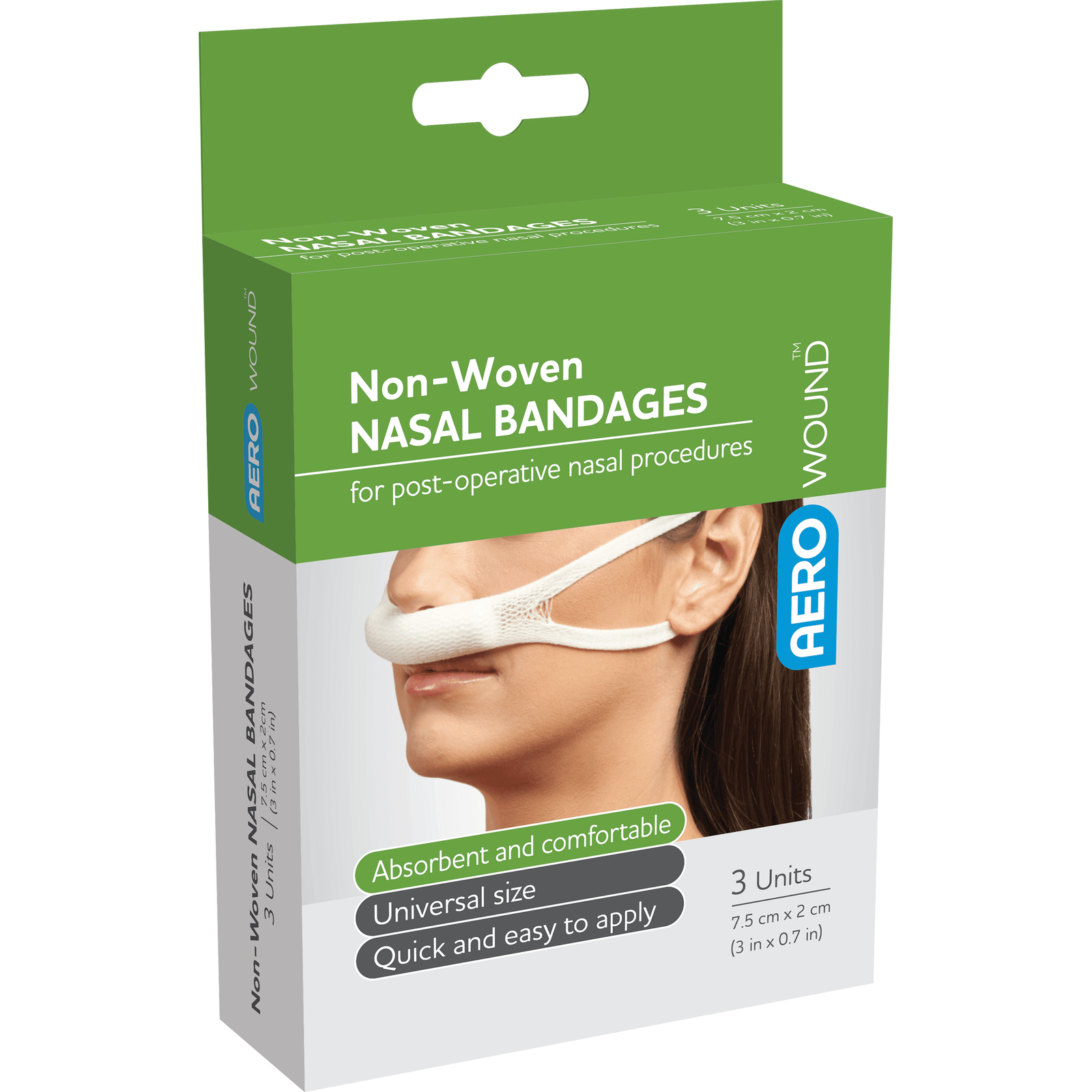 AeroWound Nasal Sling Bandage Box/3